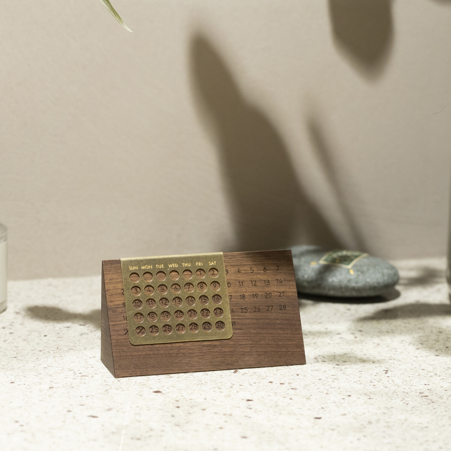 70～80's頃 パークシャーマン ワシントン デスク 万年カレンダー 真鍮