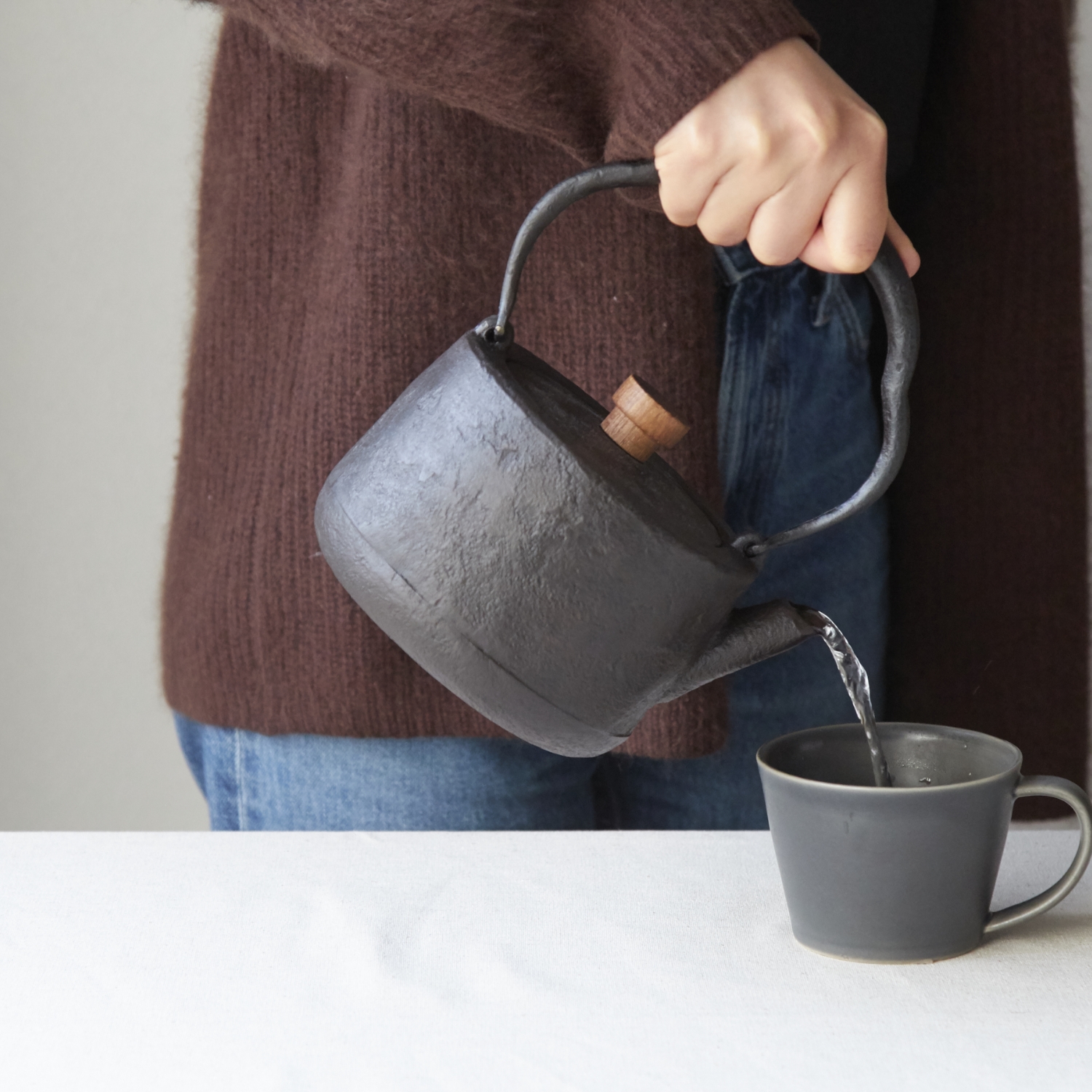 toki no niwa/寸胴鉄瓶 雲丸 -持ち手が熱くならない、お湯をまろやかに