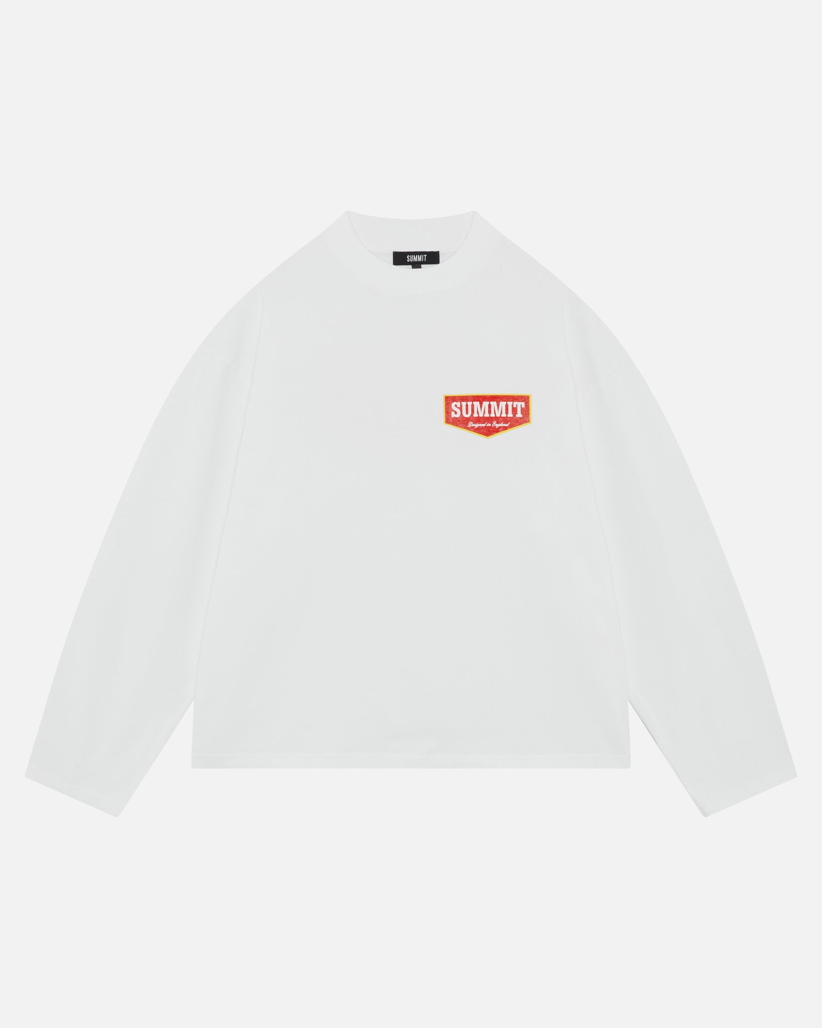 PATCH LOGO LONG SLEEVE T-SHIRT - WHITE – Summit