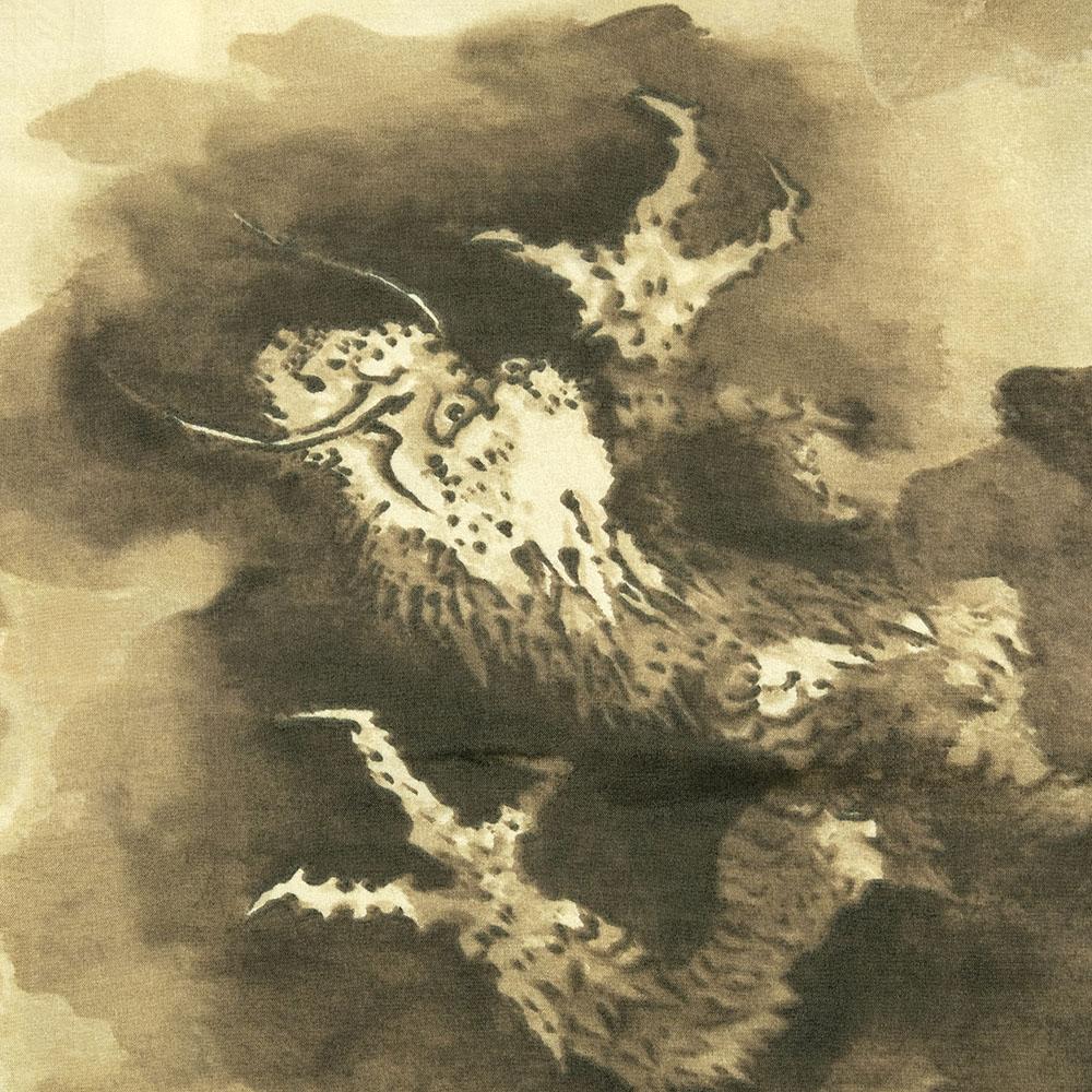 葛飾北斎 掛け軸 富士越龍図 表装掛け軸 レトロ ビンテージ 葛飾北斎