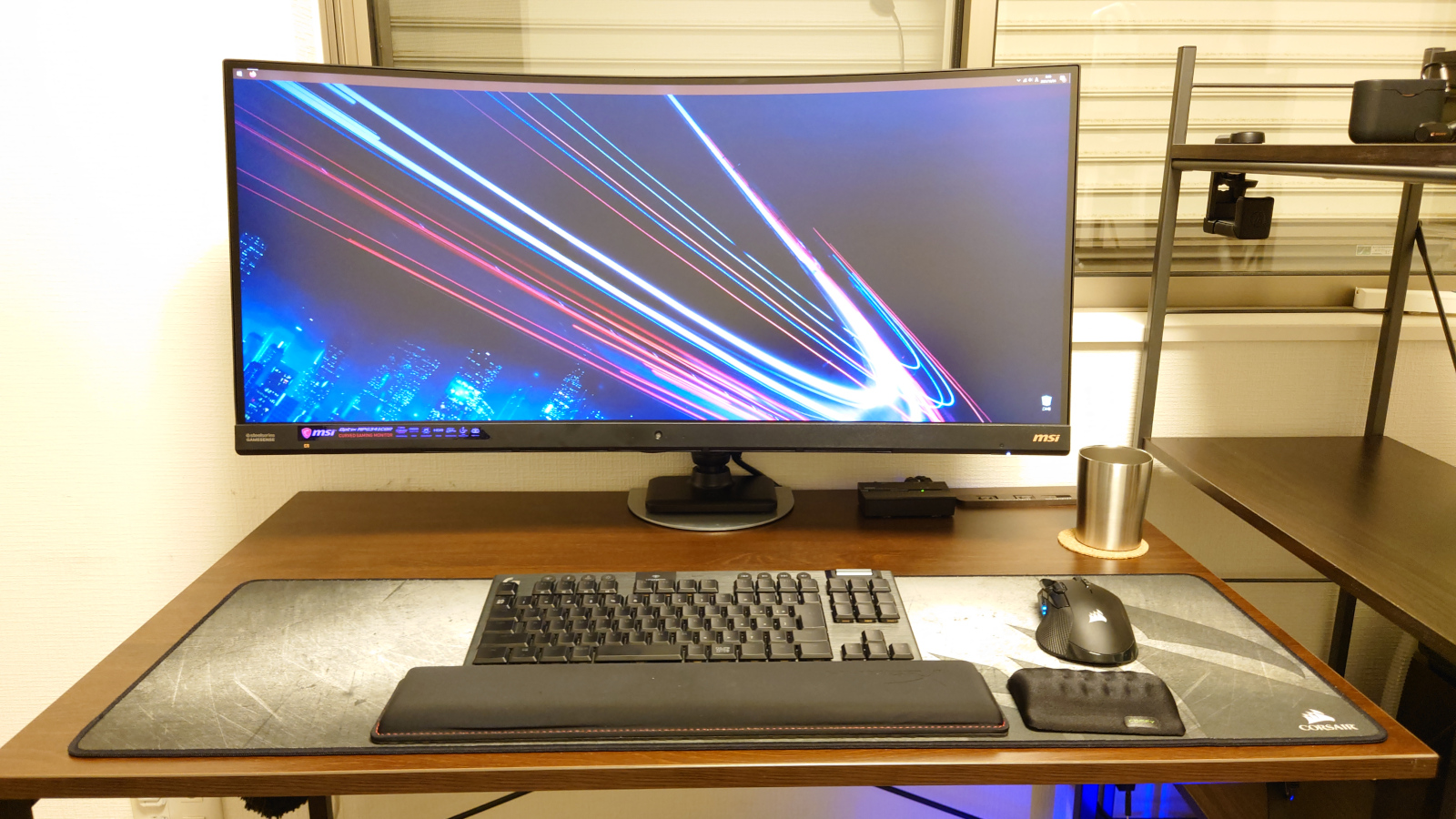 aoc 240hz 湾曲モニター モニターアーム付けます‼️ aoc 240hz 湾曲