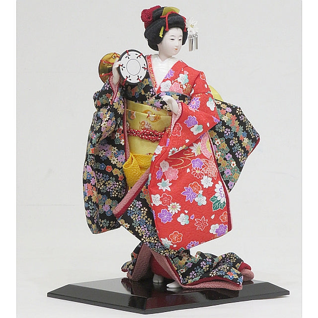 尾山人形 寿 正絹鼓舞 6号ケース入り – スガ人形店