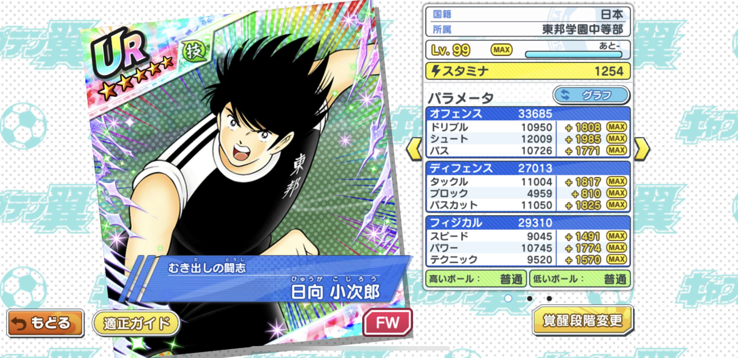 キャプテン翼たたかえドリームチームカード日向小次郎