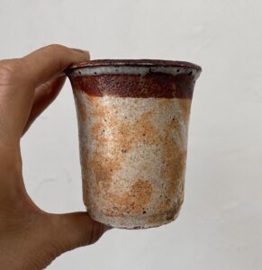 骨董水妖｜北大路魯山人作紅志野ビール呑