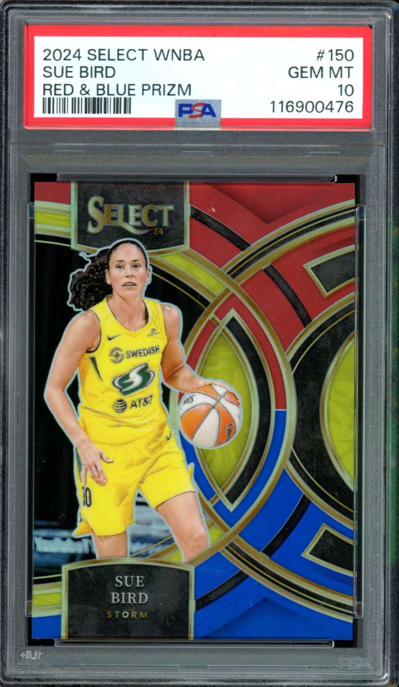 Sue Bird Card 2024 Select WNBA Red Blue Prizm #150 (pop 1) PSA 10