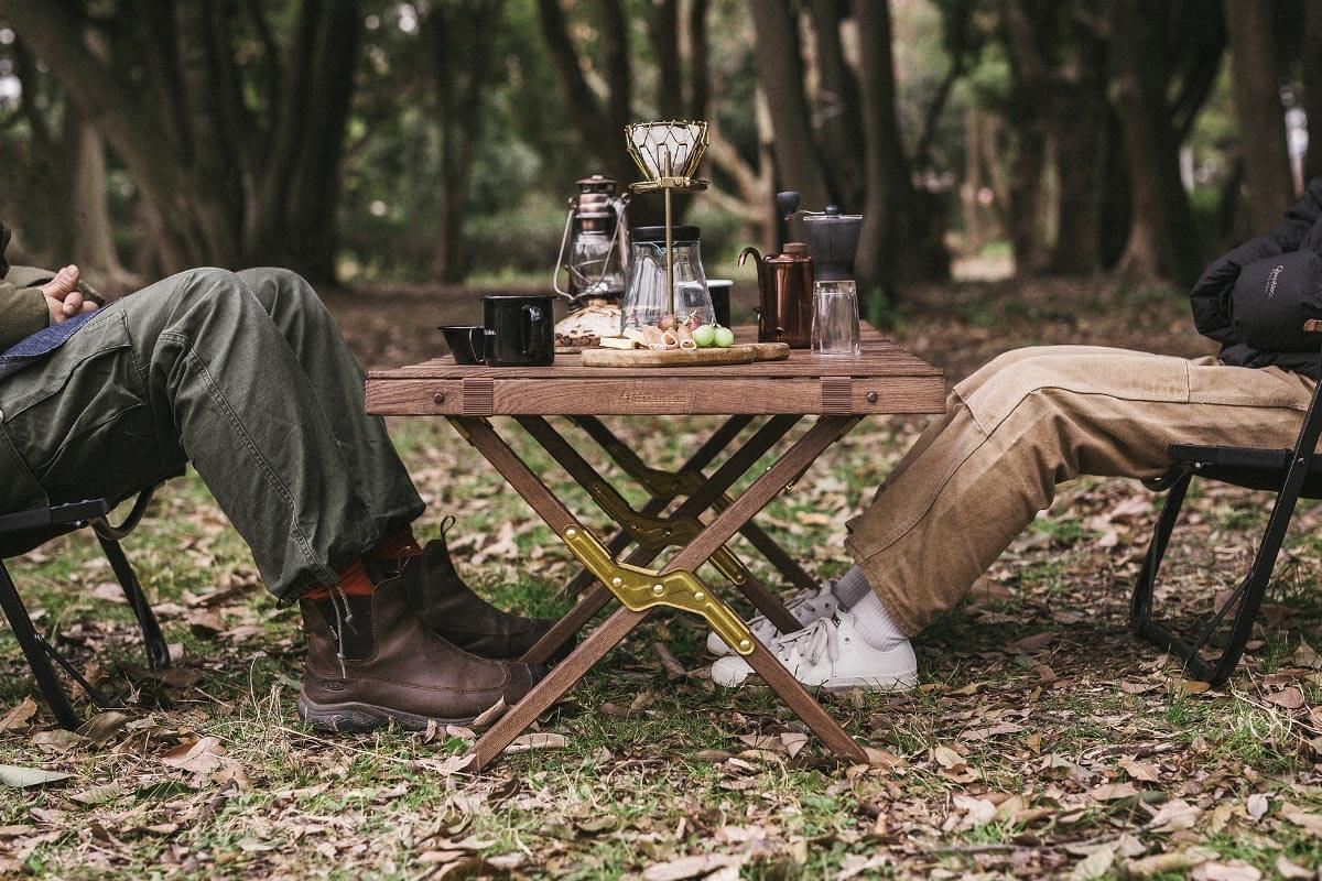 ウッドロールトップテーブルLIGHT アウトドア キャンプ ローテーブル