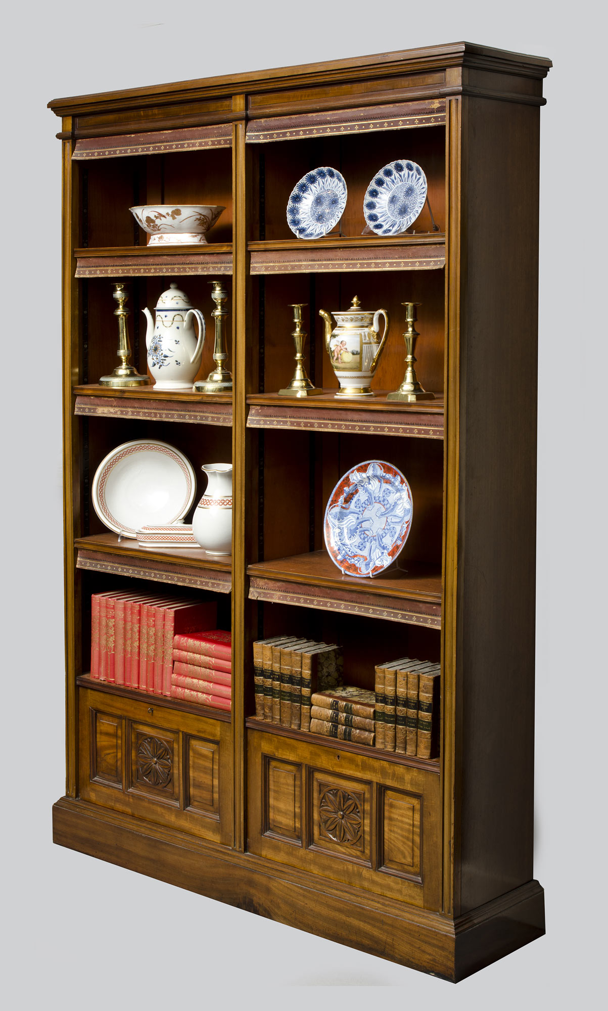 チェスト・キャビネット Antique Book open Shelf Caster Antique Book