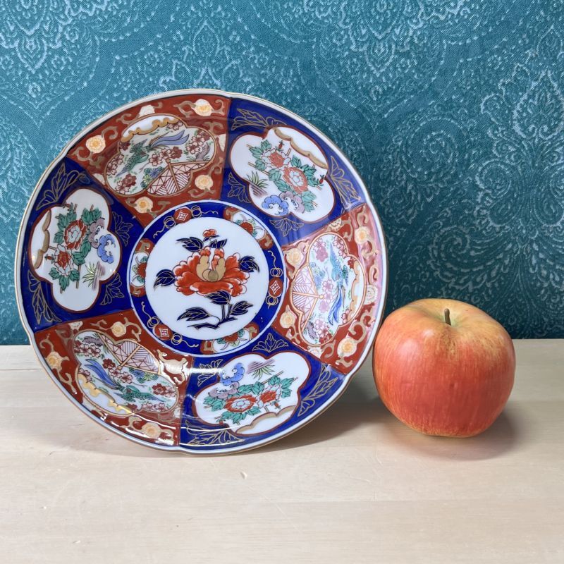 有田焼 松右衛門窯 コンポート皿 大鉢 飾り皿 色絵 金襴手