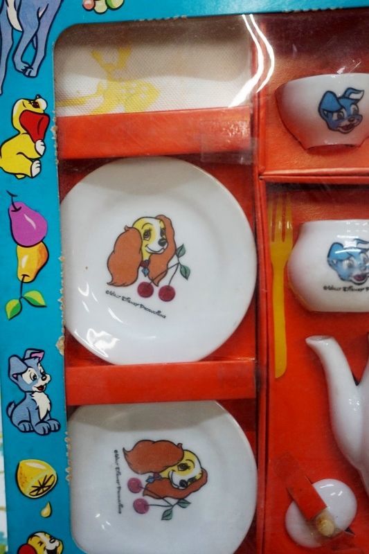 ニチガンのディズニーままごとあそび 食器セット レトロ玩具 わんわん