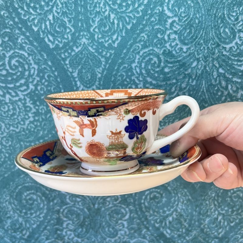 NIKKO ニッコー ダブルフェニックス 綿山水カップ＆ソーサー deadstock