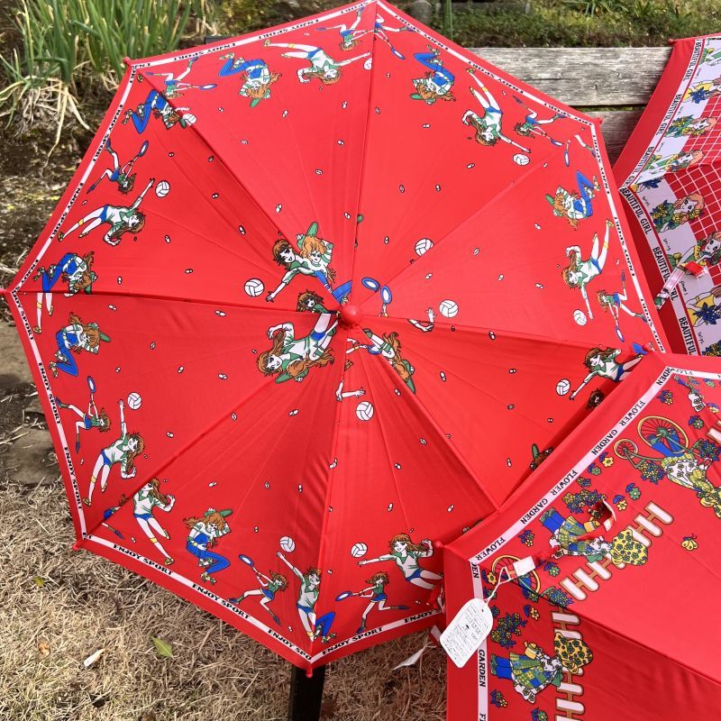 レトロ 乙女 ファンシー 漫画傘 子供傘 50cm 各種